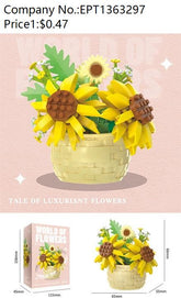 Colorful box building blocks-flowers 162PCS